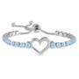 Open Heart Birthstone Bolo Bracelet 11567 0010 l december