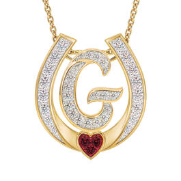 Diamond Initial Horseshoe Pendant 11352 0019 g initial