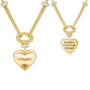 Personalized ILoveYou Golden HeartDiamond Necklace Free Matching Necklace 12277 0027 a main