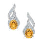 Genuine Birthstone & Diamond Earrings, Genuine Birthstone and Diamond Earrings 11573 0020 k november
