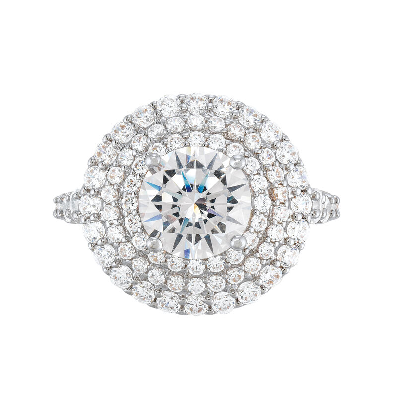 Tiered to Perfection Diamonisse Statement Ring