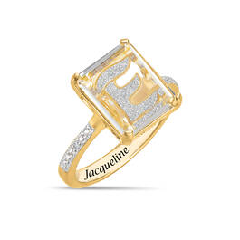 Clearly Beautiful Diamond Initial Ring 11351 0010 e intial