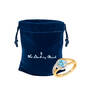 Genuine Aquamarine & Diamond Swirl Ring, Personalized Genuine Birthstone & Diamond Swirl Ring 11760 0031 g giftpouch