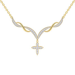 Heavenly Swirl Cross Necklace and Earrings Set 6892 0016 b necklace