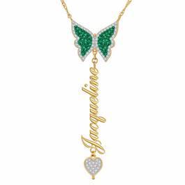 Personalized Birthstone Butterfly Necklace 6727 001 7 5