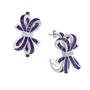 Birthstone Diamond Bow Earrings 1876 0066 b february
