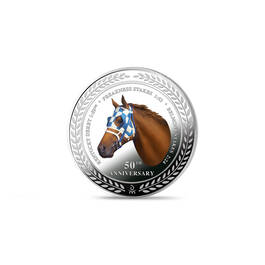 Secretariat Triple Crown 50th Anniversary Commemorative Photo 11535 0019 b coin