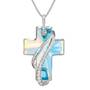 Shimmering Sea Crystal Cross Pendant 12133 0013 a main
