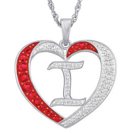 Personalized Diamond Initial Heart Pendant 10926 0018 i initial I