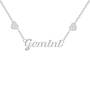 Sterling Silver Zodiac Necklace, Celestial Signs Zodiac Necklace 6807 0010 c gemini