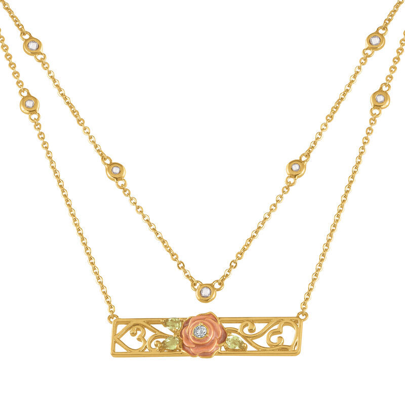 Danbury mint rose necklace shop