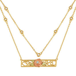 I Will Always Love You Layered Daughter Rose Necklace with card 6770 001 3 1