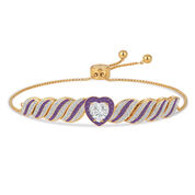 Personalized Everlasting Love Birthstone Bracelet 10674 0012 b february