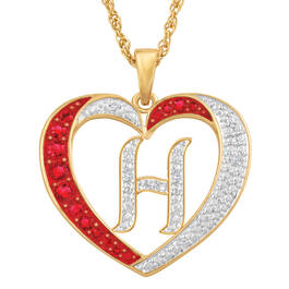 Personalized Diamond Initial Heart Pendant with FREE Poem Card 2300 0060 h initial