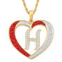 Personalized Diamond Initial Heart Pendant with FREE Poem Card 2300 0060 h initial