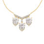 Trio of Hearts Diamond Necklace with Free Earrings 11808 0019 b necklace