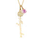 Birthstone Flower Necklace, Birthstone Flower Necklace 11772 0029 j october