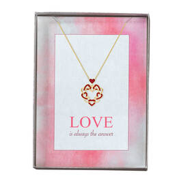 Personalized Love is the Answer Birthstone Pendant 10553 0018 m gift box