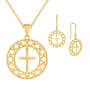 Shining Light Cross Pendant Earring Set 10227 0014 a main