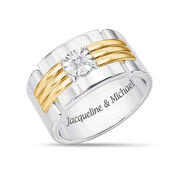 Personalized Diamond His Hers Ring Set 11213 0018 b ring1