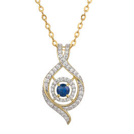 Sparkling Embrace Genuine White Topaz Pendant 12302 0018 i september