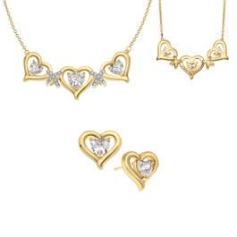 Hearts and Kisses Diamond Necklace and FREE Matching Earrings 12089 0017 a main