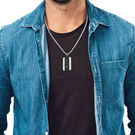 Black Steel Diamond Dog Tag 4190 0069 m model