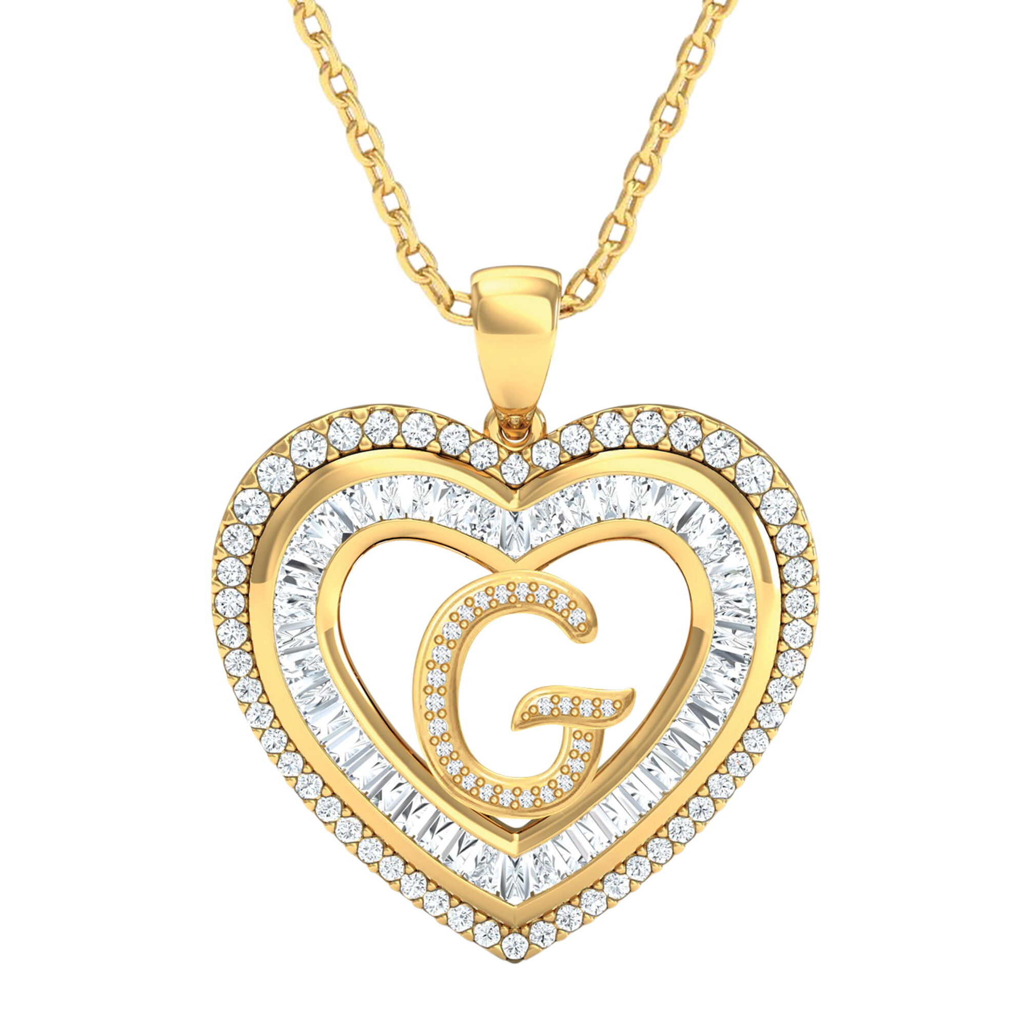 Initial Heart Pendant 10383 0014 g pendant