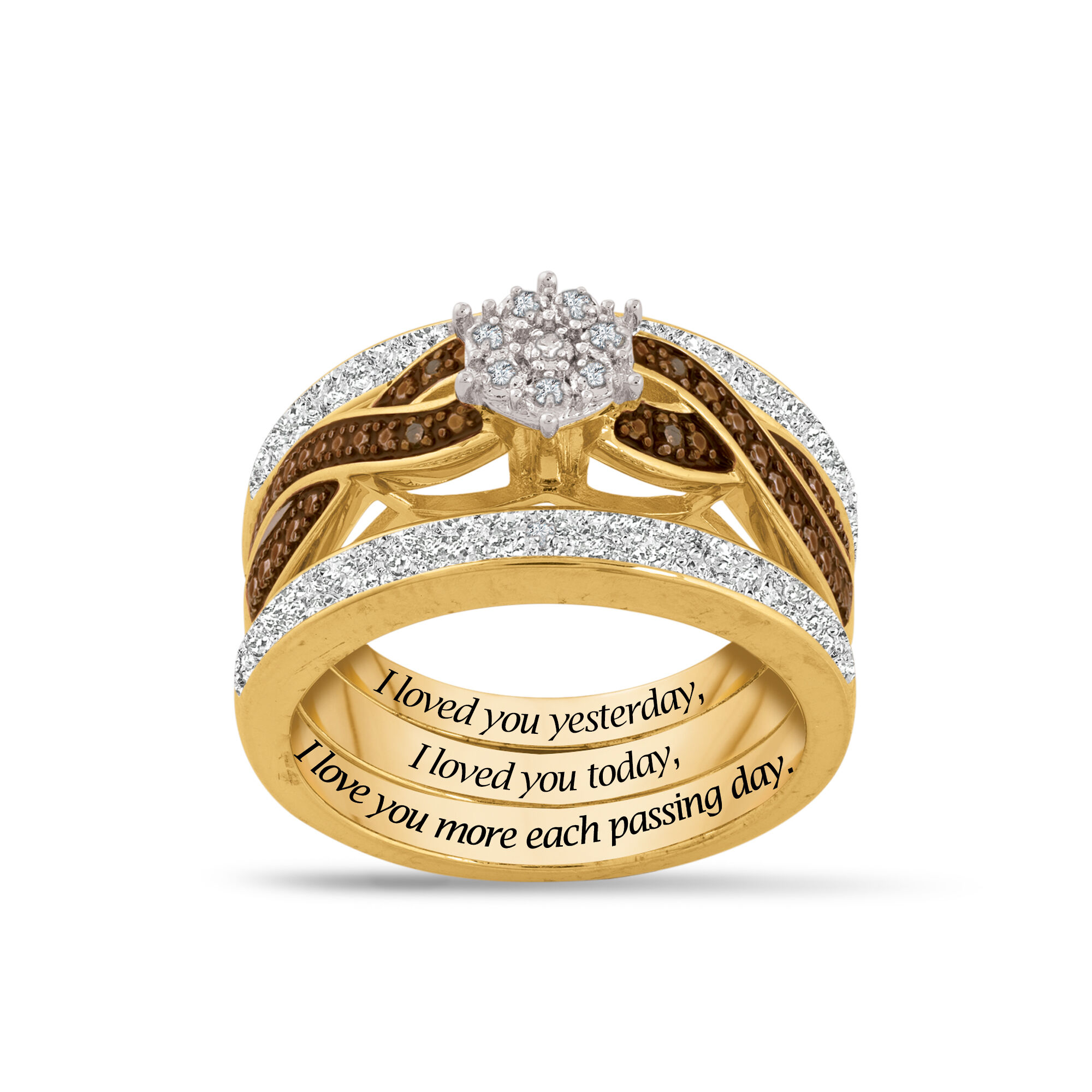 Danbury mint i love you always diamond ring set shop