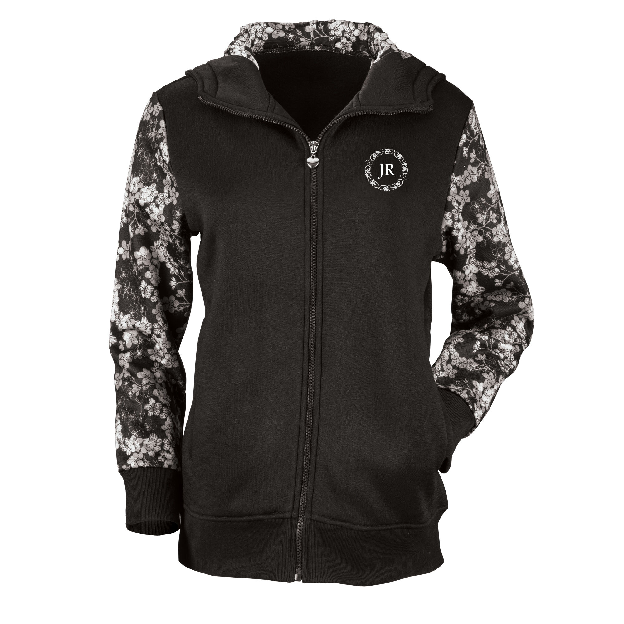 Monogrammed Zipped Hoodie - Glitter