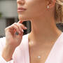Diamond Dewdrop Pearl Necklace Earring Set 12214 0015 m model