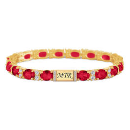 Birthstone & Diamond Tennis Bracelet 12017 0014 g july