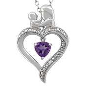 A Mothers Love Amethyst Heart Pendant 11142 0386 a main