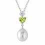 Loves Embrace Pearl and Birthstone Necklace 6588 001 5 3