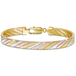 Exquisite Italian Tri Colour Silver Brac 11494 0018 a main
