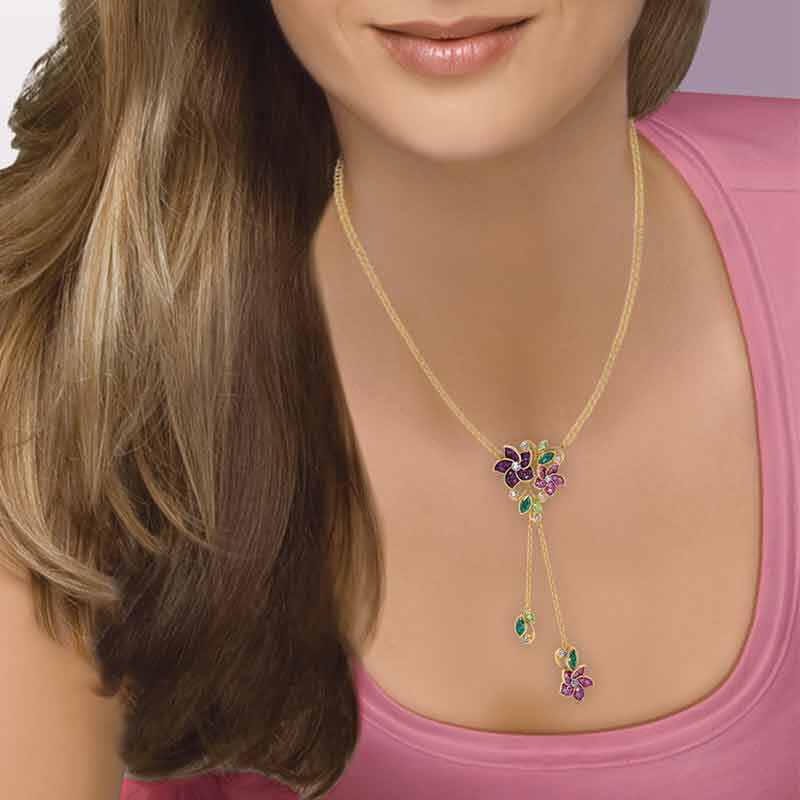 Violets in Bloom Crystal Necklace 2920 001 1 5