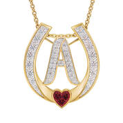 Diamond Initial Horseshoe Pendant 11352 0019 a main