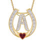 Diamond Initial Horseshoe Pendant 11352 0019 a main