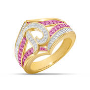 Personalized Birthstone Initial Ring 10566 0013 f october d