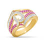 Personalized Birthstone Initial Ring 10566 0013 f october d