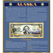 The United States Enhanced Two Dollar Bill Collection 6448 0031 a Alaska