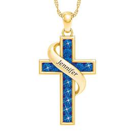 Personalized Birthstone Cross Pendant 5657 001 3 9