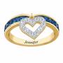 Birthstone  Diamond Charm Ring 2145 002 8 13