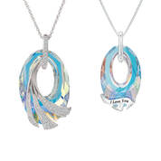 Shimmering Sea I Love You Crystal Pendant 11218 0047 a main
