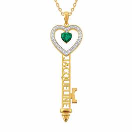 The Birthstone Key Pendant 6685 001 7 5