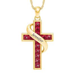 Personalized Birthstone Cross Pendant 5657 001 3 1