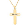 Guiding Star Cross, Personalized Guiding Star Diamond Cross Pendant 11984 0015 c back