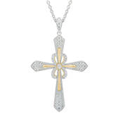 Bless Our Love Diamond Cross Pendant 11607 0012 b front