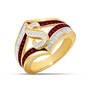 Personalized Birthstone Initial Ring, Personalized Birthstone Initial Ring 10566 0013 q january s