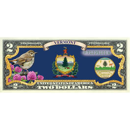 State Bird and Flower Enhanced $2 Bill Collection 11346 0018 a Vermont